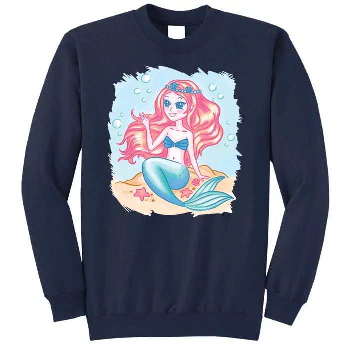 Cute Girl Mermaid Tall Sweatshirt