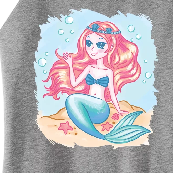 Cute Girl Mermaid Women’s Perfect Tri Rocker Tank