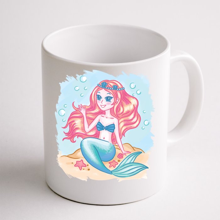 Cute Girl Mermaid Front & Back Coffee Mug