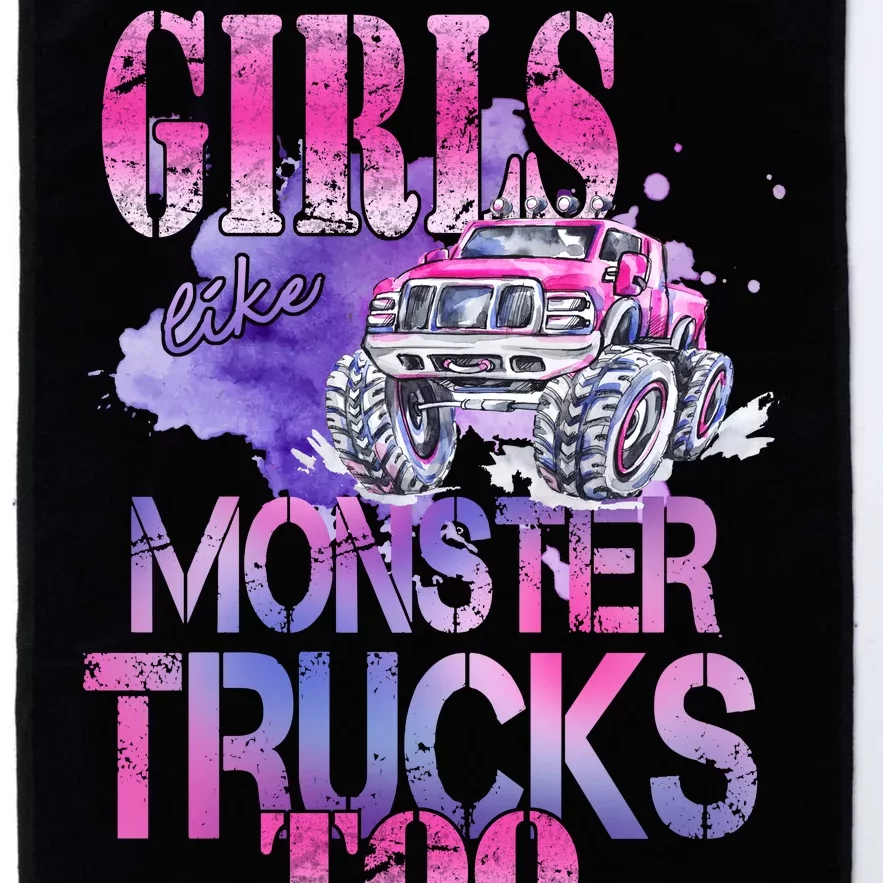 Cute Girls Like Monster Trucks Too Awesome Platinum Collection Golf Towel