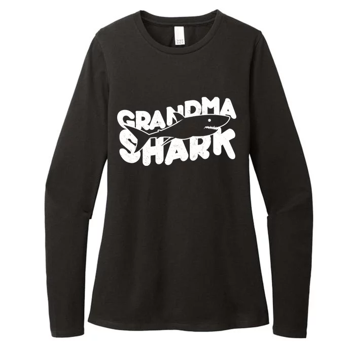 Cute Grandma Shark Womens CVC Long Sleeve Shirt