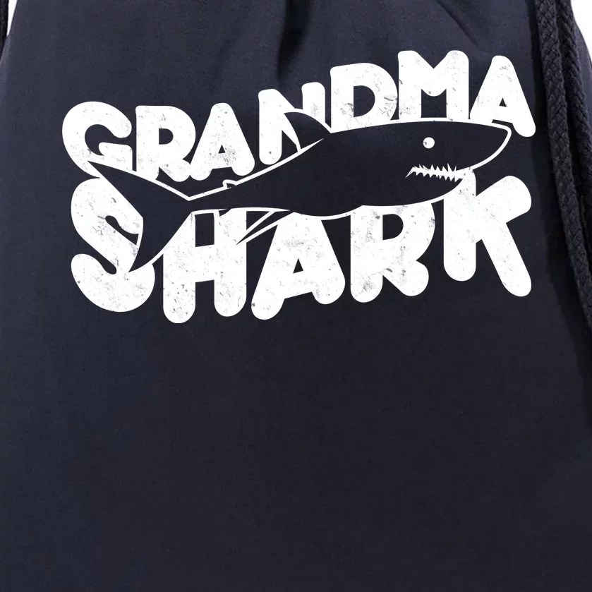 Cute Grandma Shark Drawstring Bag