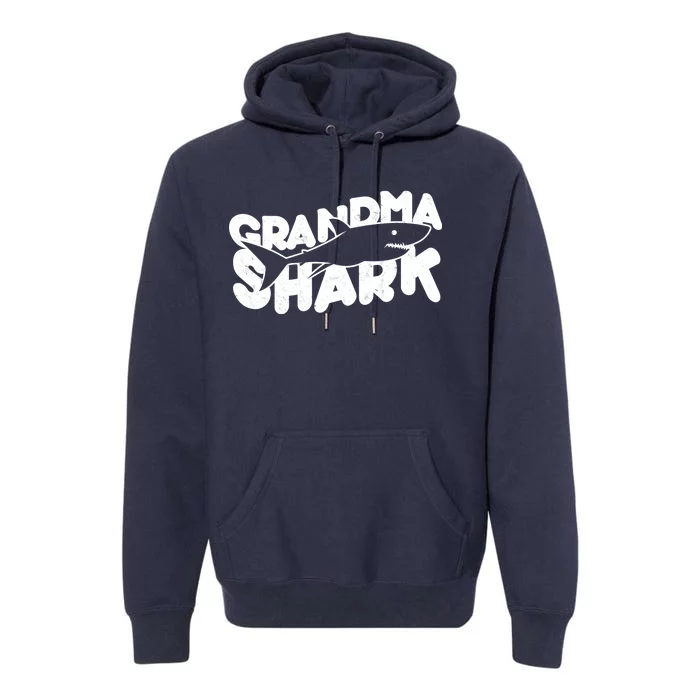 Cute Grandma Shark Premium Hoodie