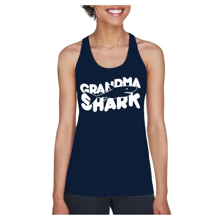 Cute Grandma Shark Women's Racerback Tank