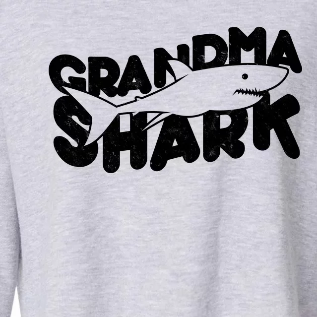 Cute Grandma Shark Cropped Pullover Crew