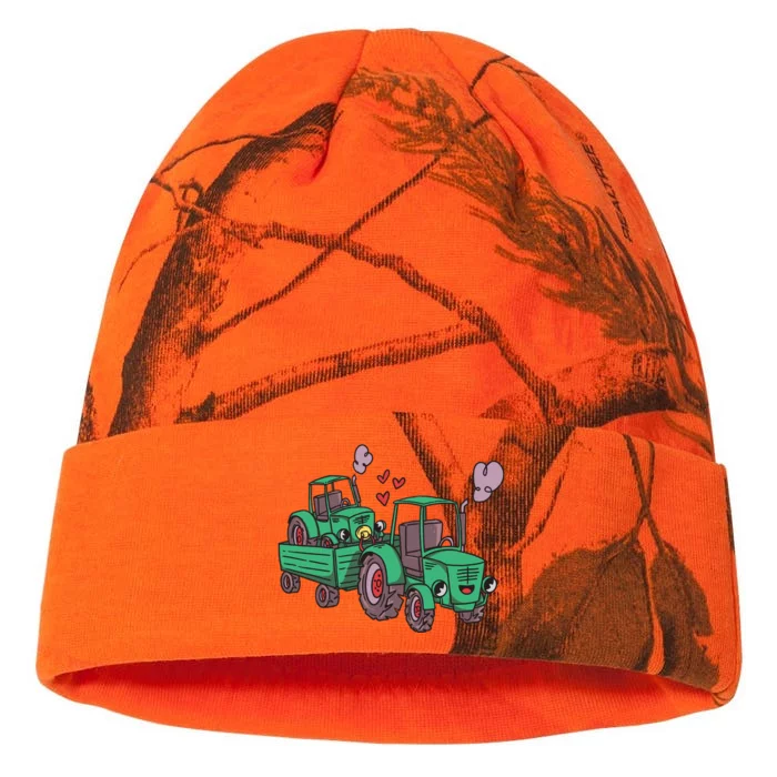 Cute Green Tractor Family Kati - 12in Camo Beanie