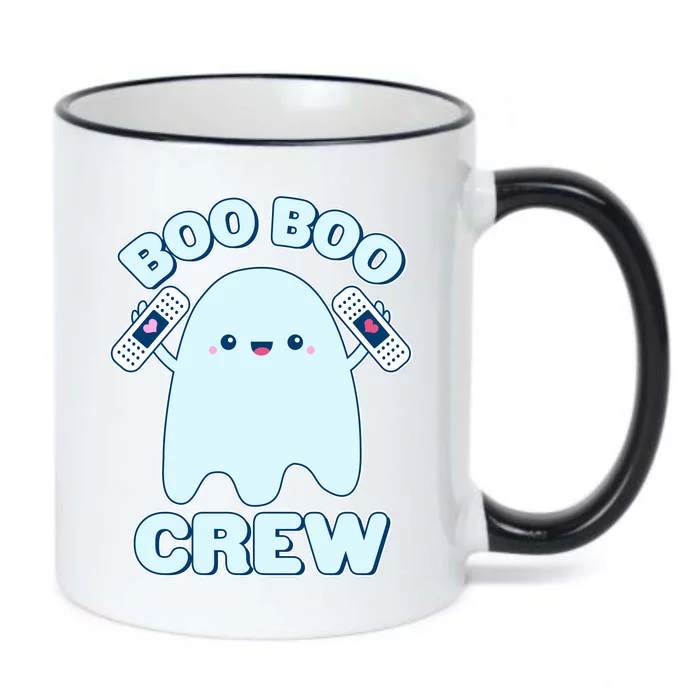 Cute Halloween Boo Boo Crew Band Aid Ghost Black Color Changing Mug