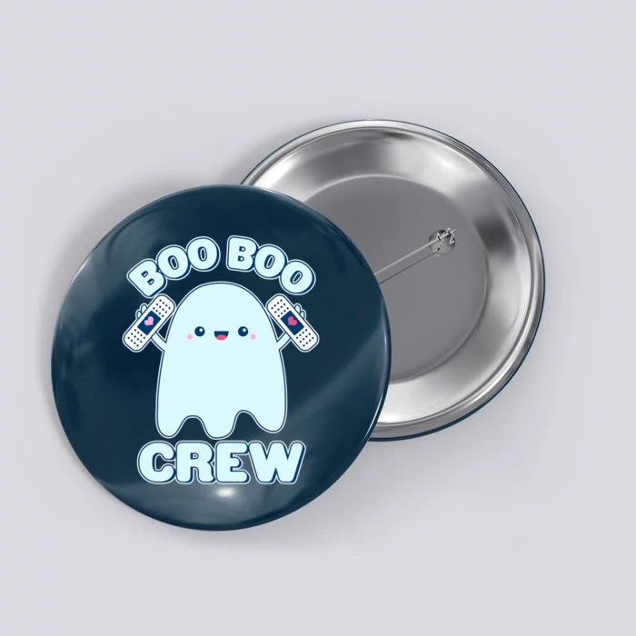 Cute Halloween Boo Boo Crew Band Aid Ghost Button