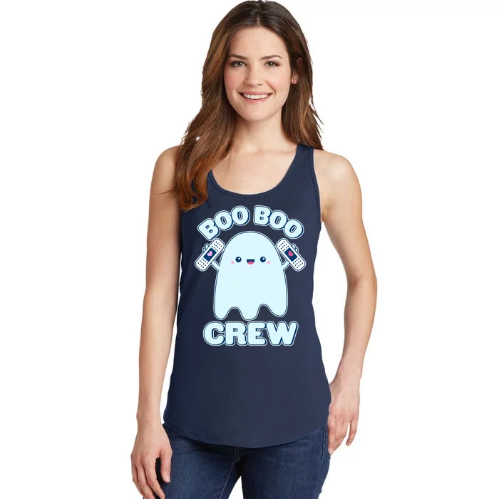 Cute Halloween Boo Boo Crew Band Aid Ghost Ladies Essential Tank