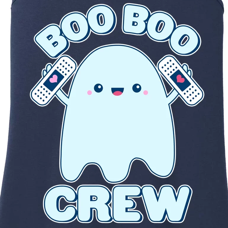 Cute Halloween Boo Boo Crew Band Aid Ghost Ladies Essential Tank