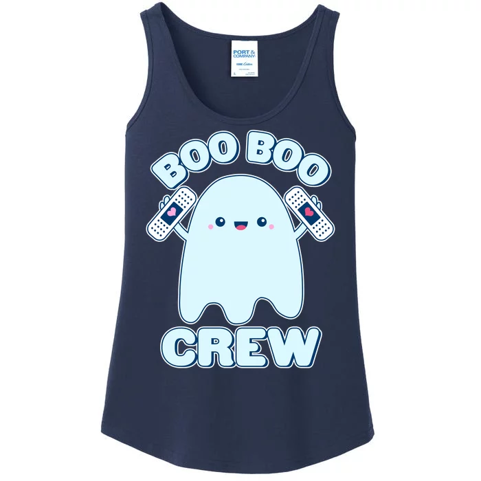 Cute Halloween Boo Boo Crew Band Aid Ghost Ladies Essential Tank