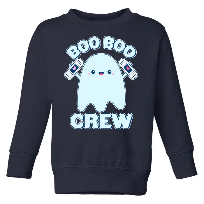 Cute Halloween Boo Boo Crew Band Aid Ghost Toddler Sweatshirt