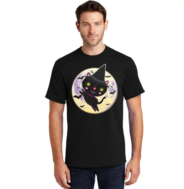 Cute Halloween Cat Moon Tall T-Shirt