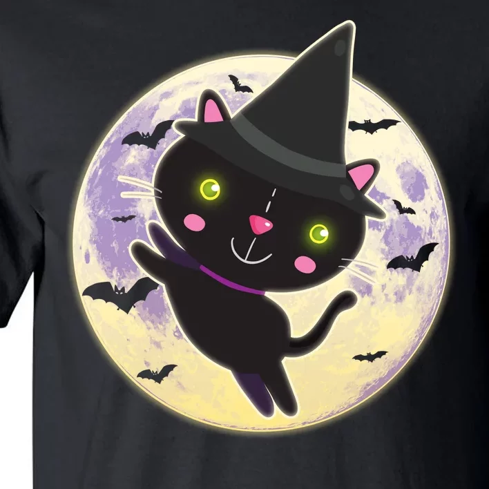 Cute Halloween Cat Moon Tall T-Shirt