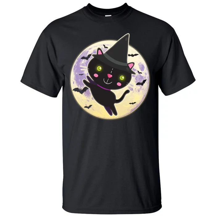 Cute Halloween Cat Moon Tall T-Shirt