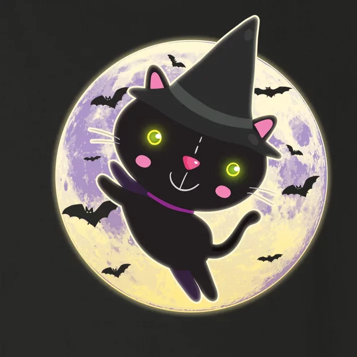 Cute Halloween Cat Moon Toddler Long Sleeve Shirt