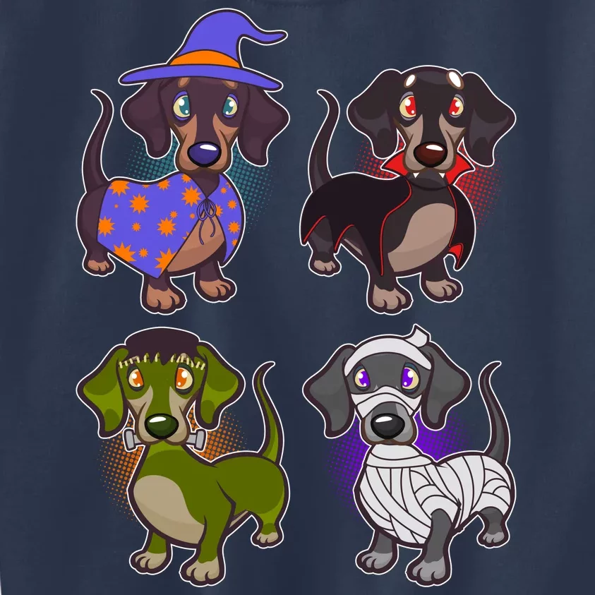 Cute Halloween Dachshunds Kids Sweatshirt