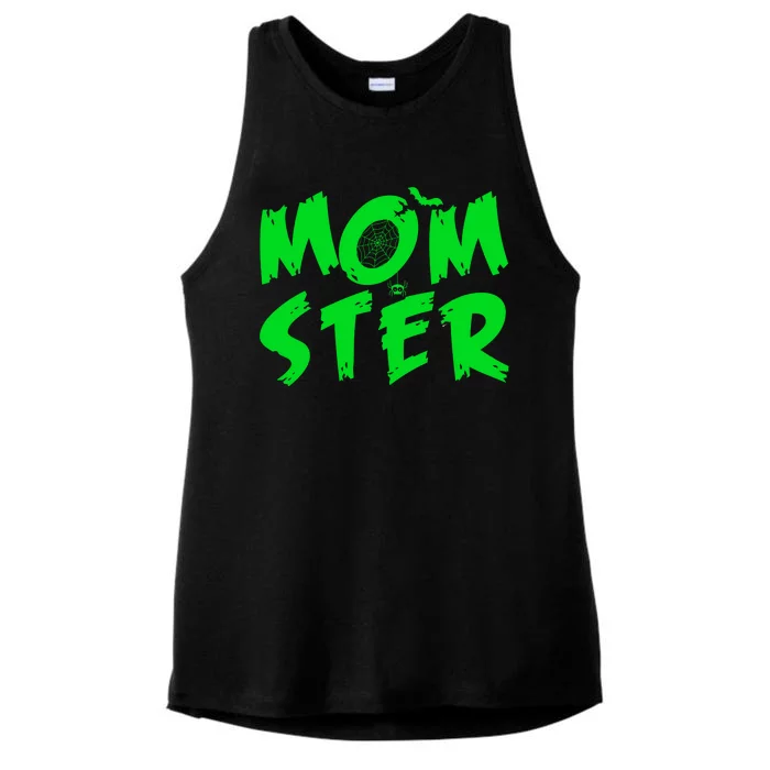 Cute Halloween Mom-Ster Ladies Tri-Blend Wicking Tank