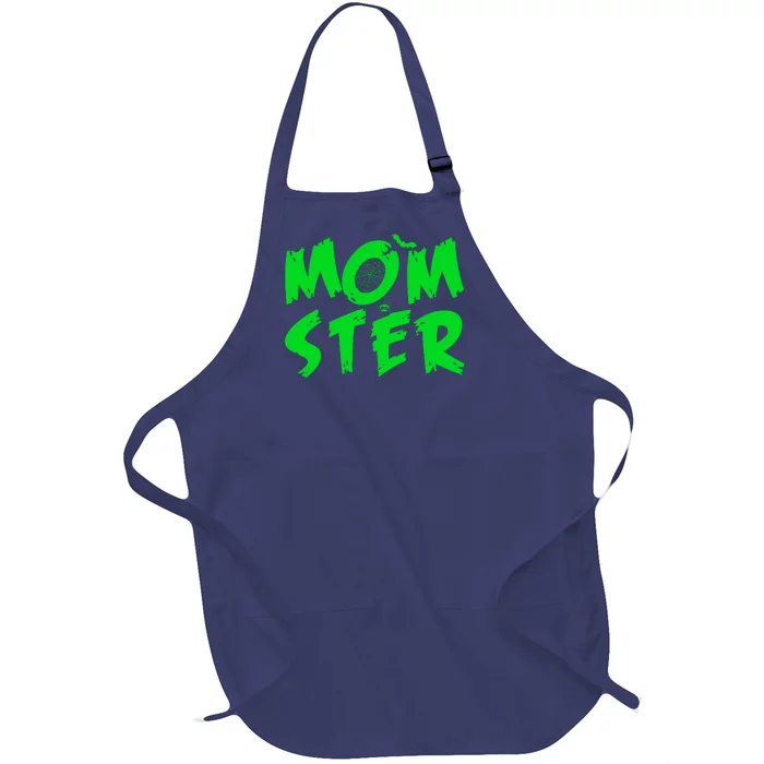 Cute Halloween Mom-Ster Full-Length Apron With Pocket