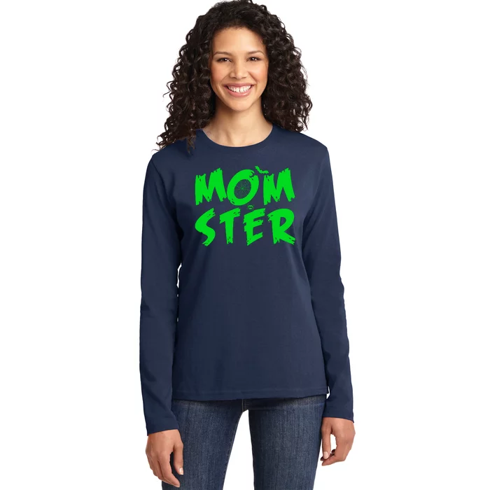 Cute Halloween Mom-Ster Ladies Long Sleeve Shirt