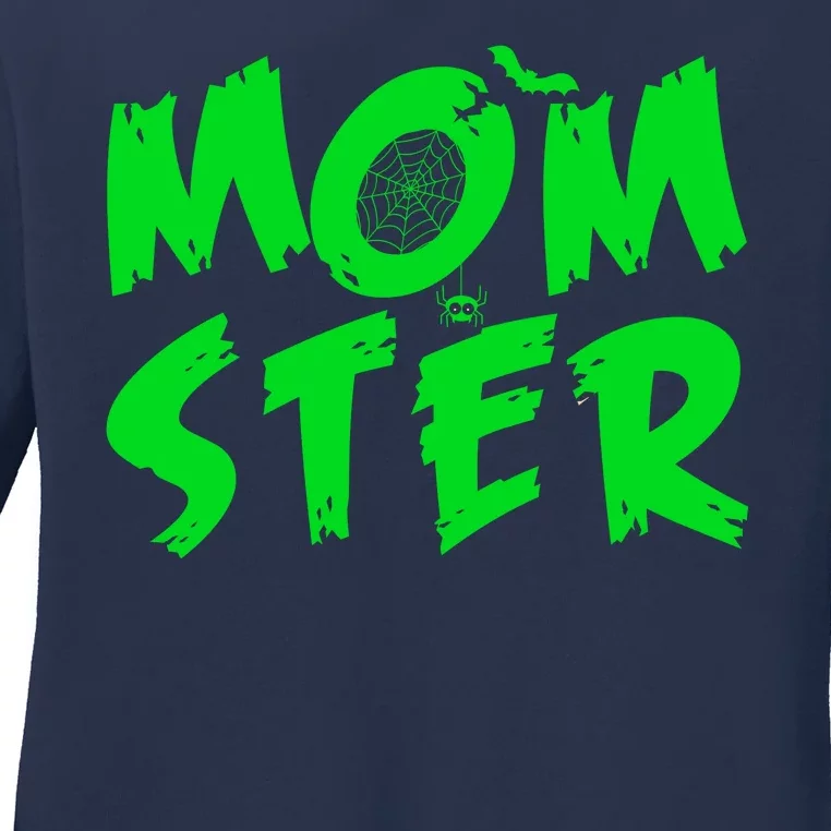 Cute Halloween Mom-Ster Ladies Long Sleeve Shirt