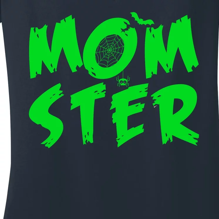 Cute Halloween Mom-Ster Women's V-Neck T-Shirt