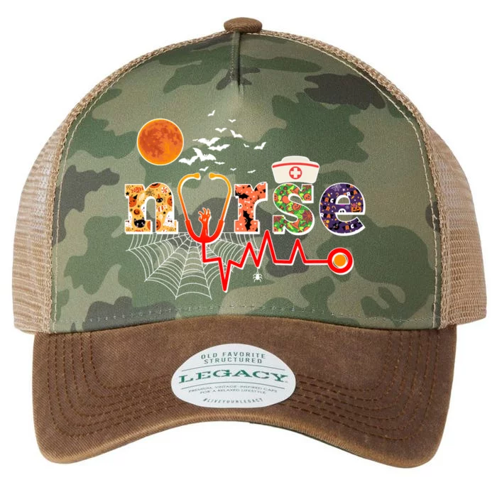 Cute Halloween Patterns Nurse Legacy Tie Dye Trucker Hat