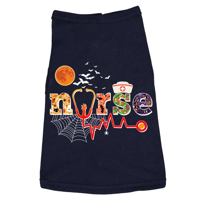 Cute Halloween Patterns Nurse Doggie Tank