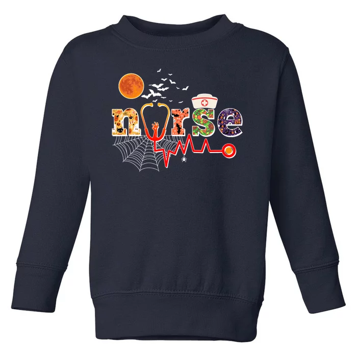 Cute Halloween Patterns Nurse Toddler Sweatshirt