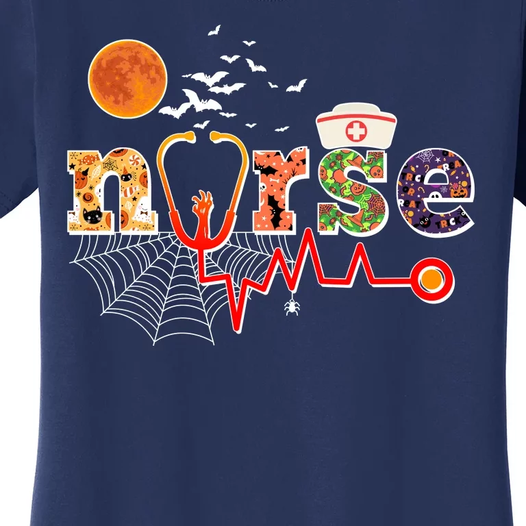 Cute Halloween Patterns Nurse Women's T-Shirt