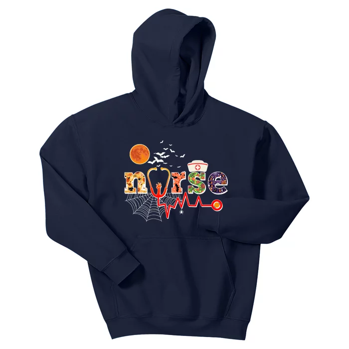 Cute Halloween Patterns Nurse Kids Hoodie