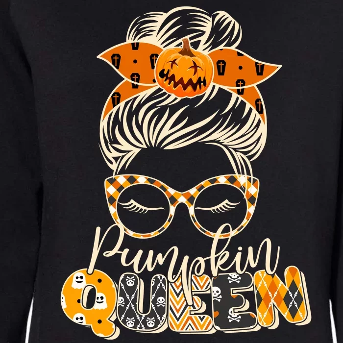 Cute Halloween Pumpkin Queen Autumn Womens California Wash Sweatshirt