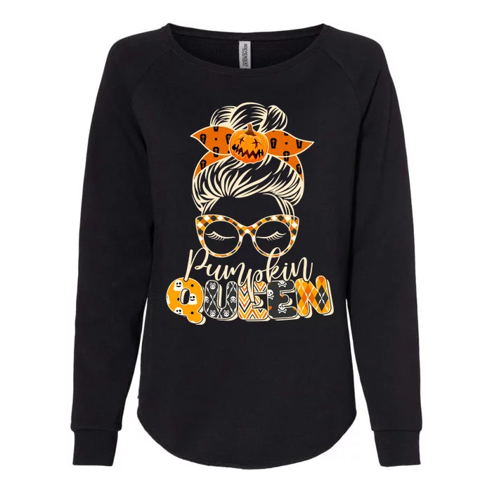 Cute Halloween Pumpkin Queen Autumn Womens California Wash Sweatshirt