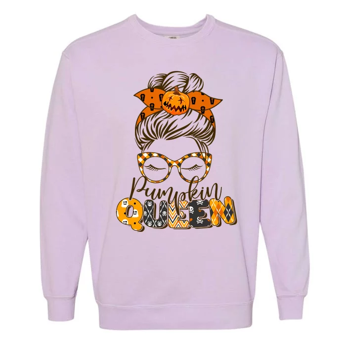 Cute Halloween Pumpkin Queen Autumn Garment-Dyed Sweatshirt