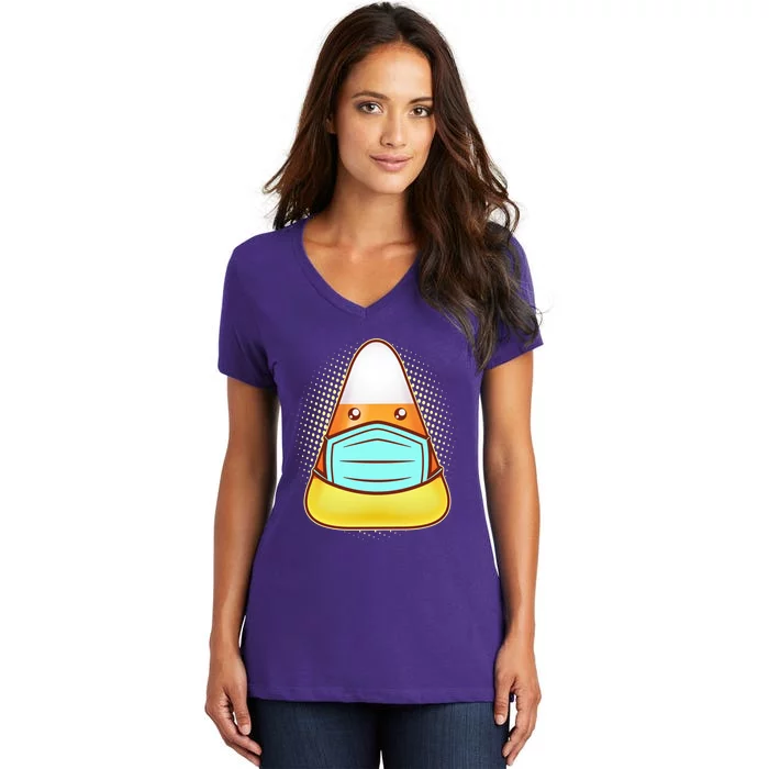 Cute Halloween Quarantine Candy Corn Women's V-Neck T-Shirt