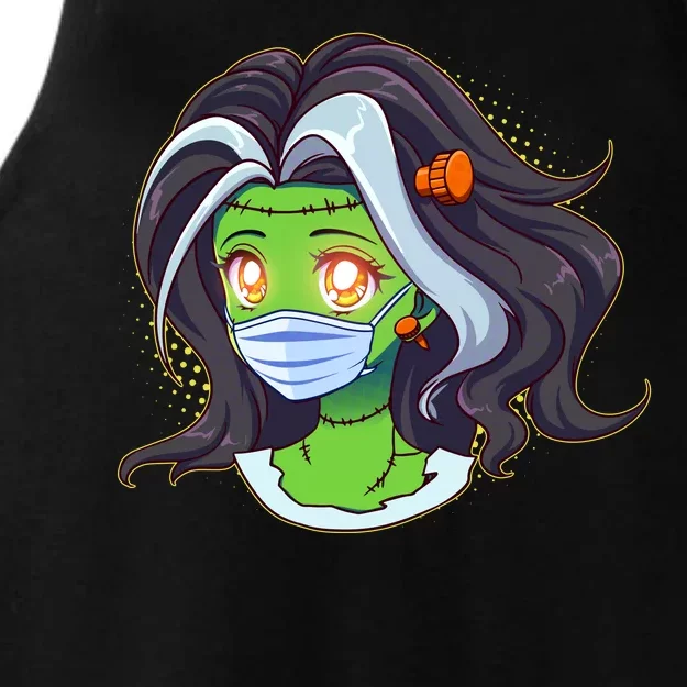 Cute Halloween Quarantined Frankenstein Monster Girl Ladies Tri-Blend Wicking Tank