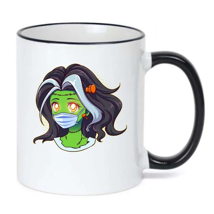 Cute Halloween Quarantined Frankenstein Monster Girl Black Color Changing Mug