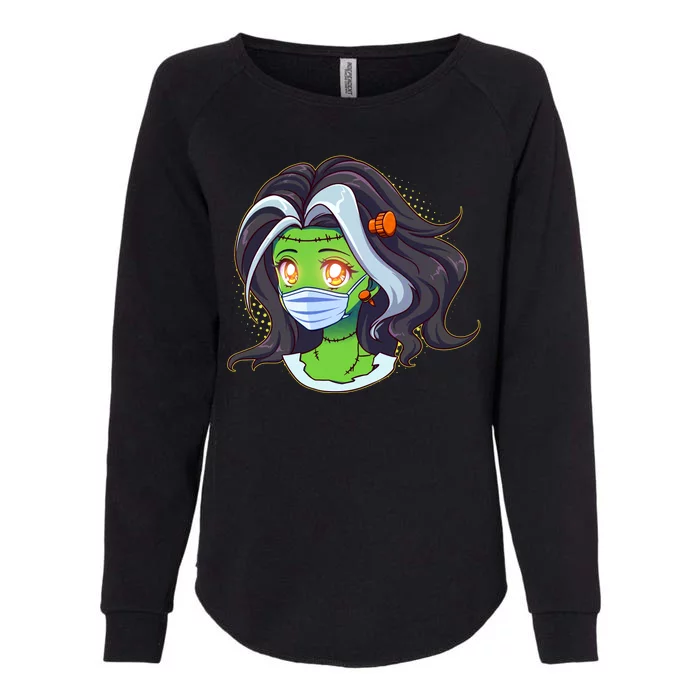 Cute Halloween Quarantined Frankenstein Monster Girl Womens California Wash Sweatshirt