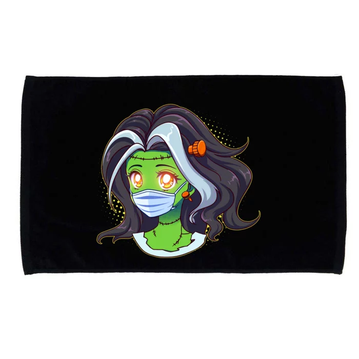 Cute Halloween Quarantined Frankenstein Monster Girl Microfiber Hand Towel