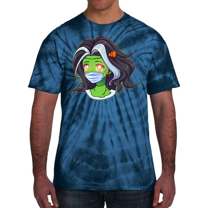 Cute Halloween Quarantined Frankenstein Monster Girl Tie-Dye T-Shirt