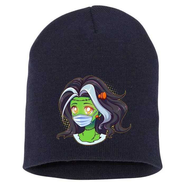 Cute Halloween Quarantined Frankenstein Monster Girl Short Acrylic Beanie