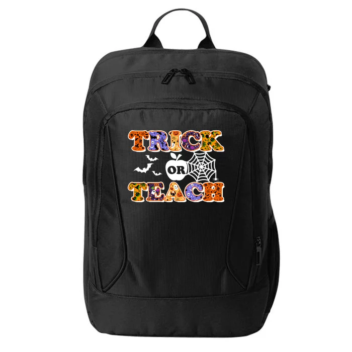 Cute Halloween Trick Or Teach Teacher City Backpack