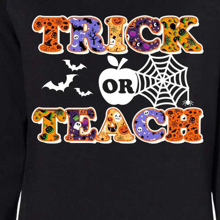 Cute Halloween Trick Or Teach Teacher Womens California Wash Sweatshirt