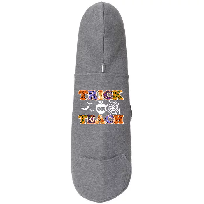 Cute Halloween Trick Or Teach Teacher Doggie 3-End Fleece Hoodie