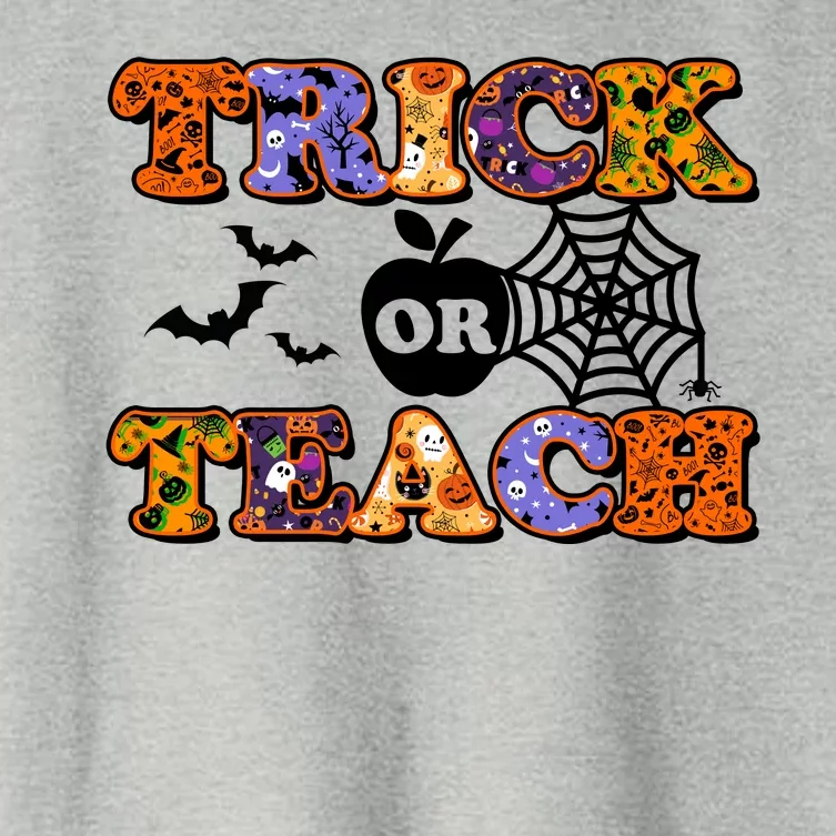 Cute Halloween Trick Or Teach Teacher Women's Crop Top Tee