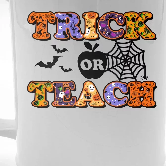 Cute Halloween Trick Or Teach Teacher Front & Back Beer Stein