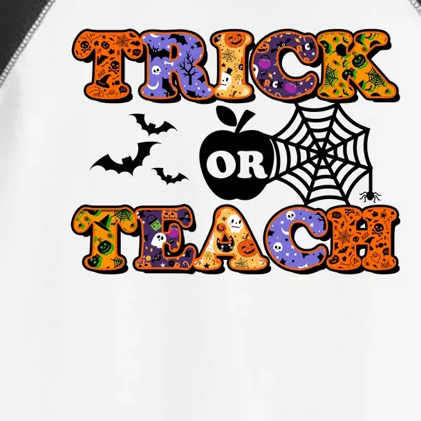 Cute Halloween Trick Or Teach Teacher Toddler Fine Jersey T-Shirt