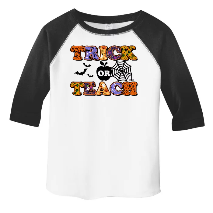 Cute Halloween Trick Or Teach Teacher Toddler Fine Jersey T-Shirt