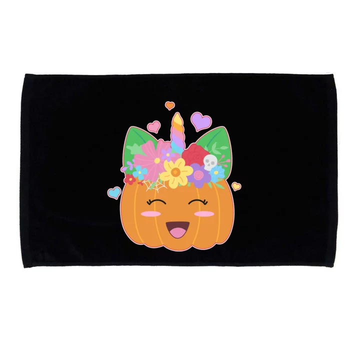 Cute Halloween Unicorn Pumpkin Microfiber Hand Towel