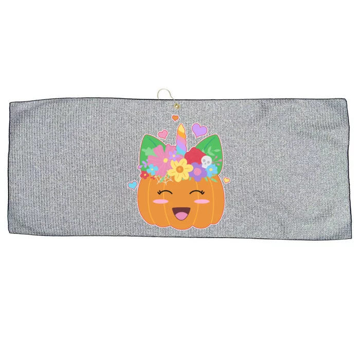 Cute Halloween Unicorn Pumpkin Large Microfiber Waffle Golf Towel